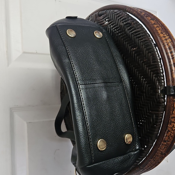 Fossil Black Crossbody Bag Satchel Pebbled Leather - Picture 14 of 16